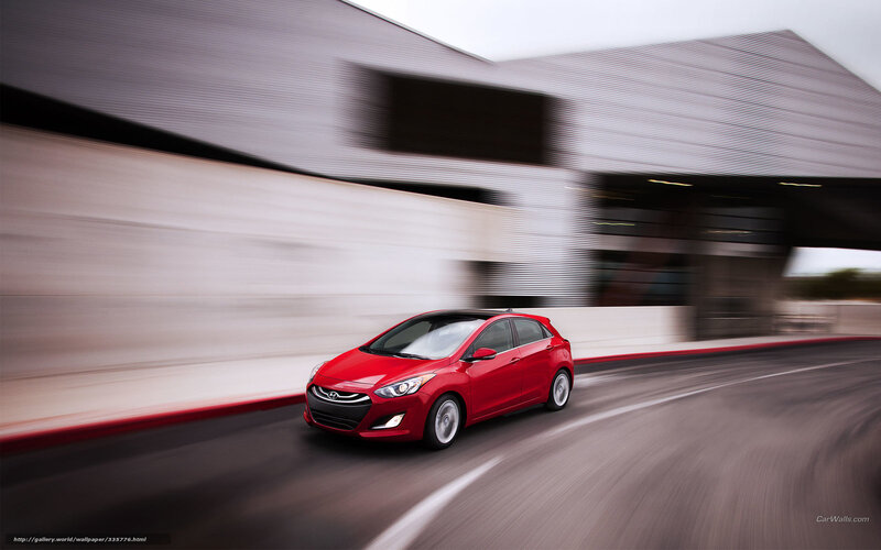 Red Hatchback Car — Dynamic, Photograph, Building