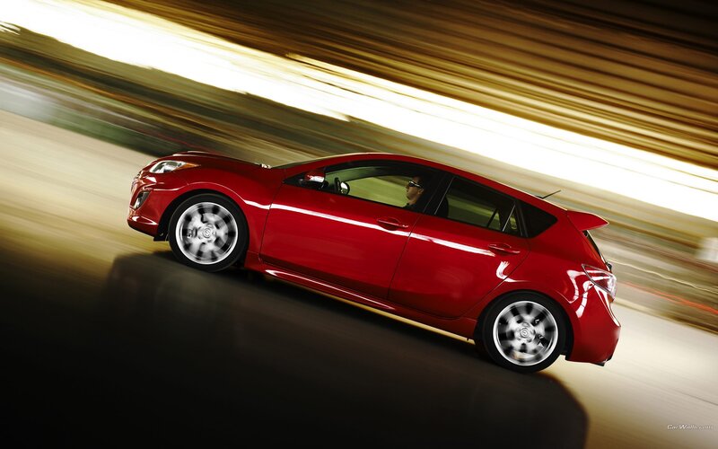 Red Hatchback Car — Dynamic, Photograph, Driver, Motion Blur