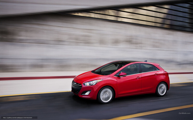 Red Hatchback Car — Dynamic, Photograph, Road
