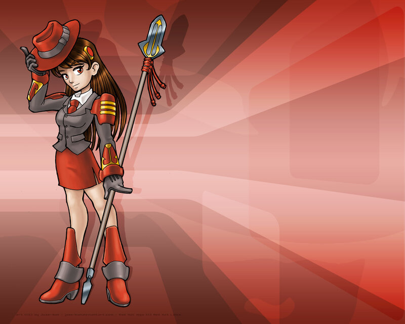 Red-hatted warrior girl
