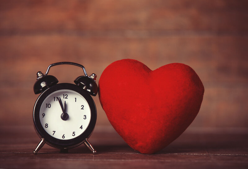 Red Heart and Alarm Clock