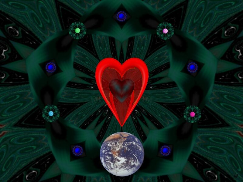 Red Heart and Earth