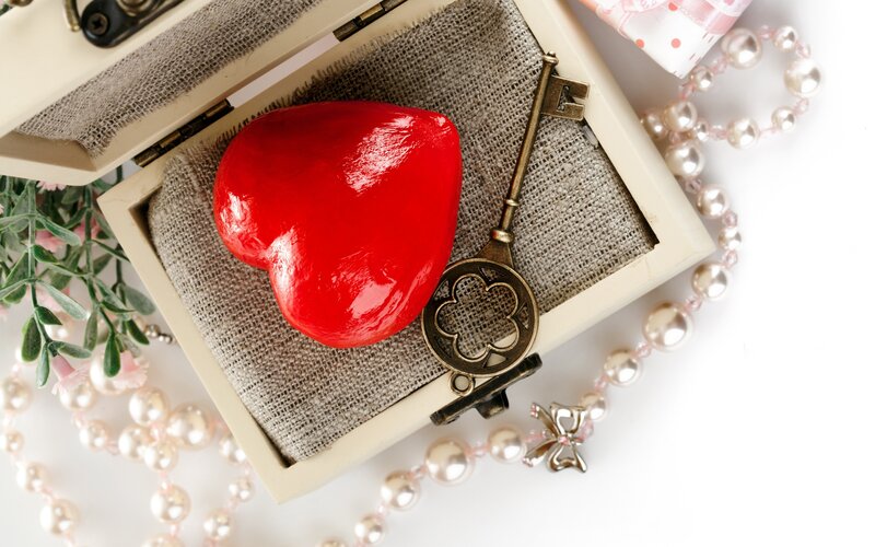 Red Heart and Key