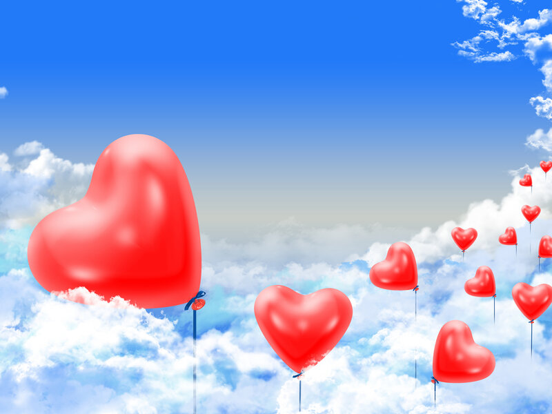 Red Heart Balloons