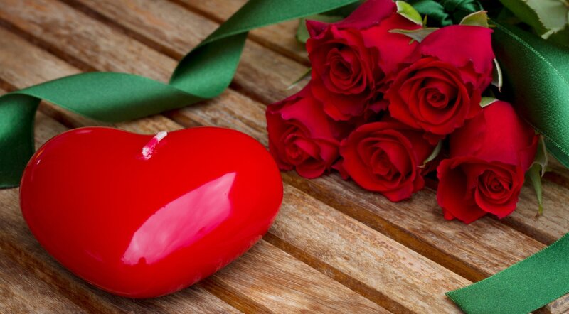 Red Heart Candle
