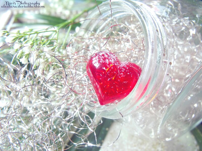 Red Heart Candy in Jar