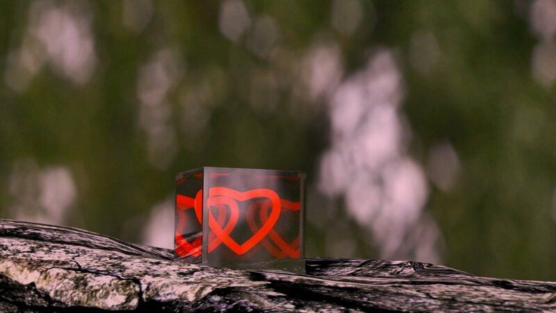 Red Heart Cube