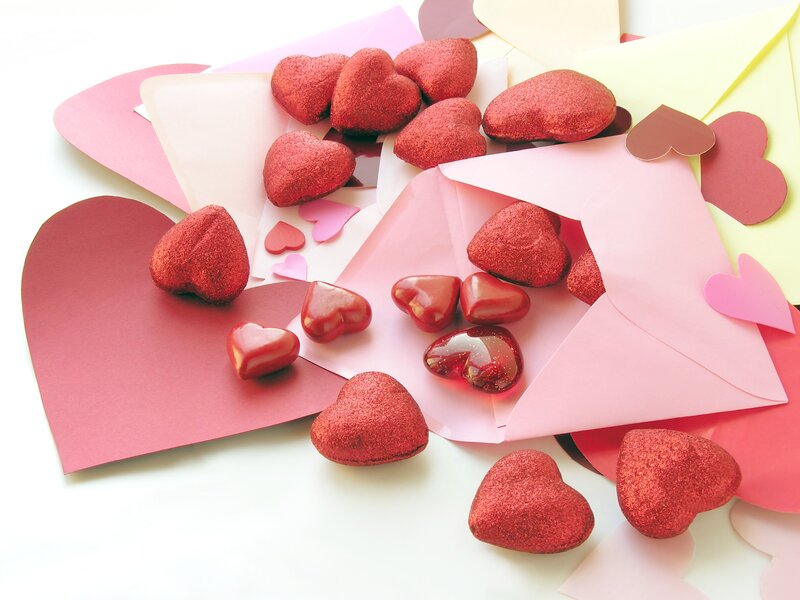 Red Heart Decorations — Festive