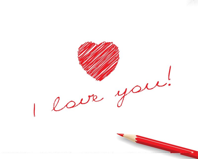 Red Heart Drawing — Affectionate