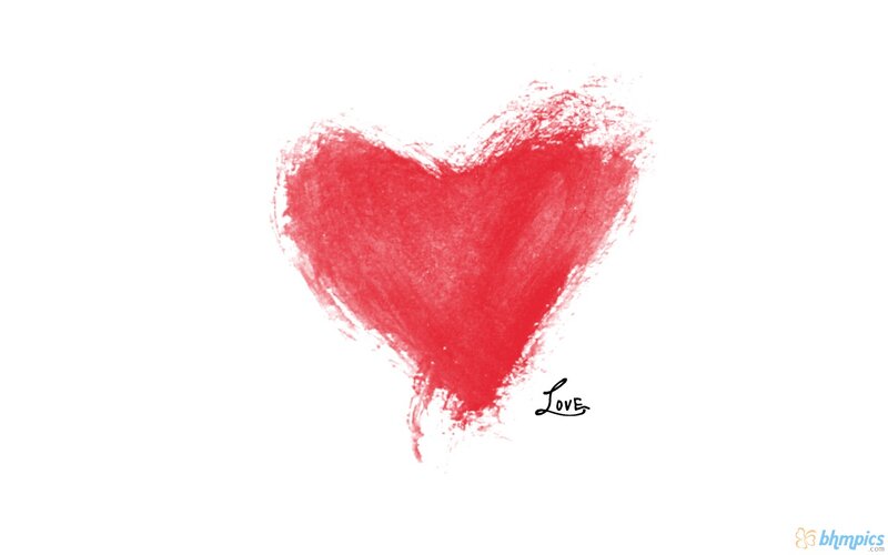 Red Heart Drawing — Calm