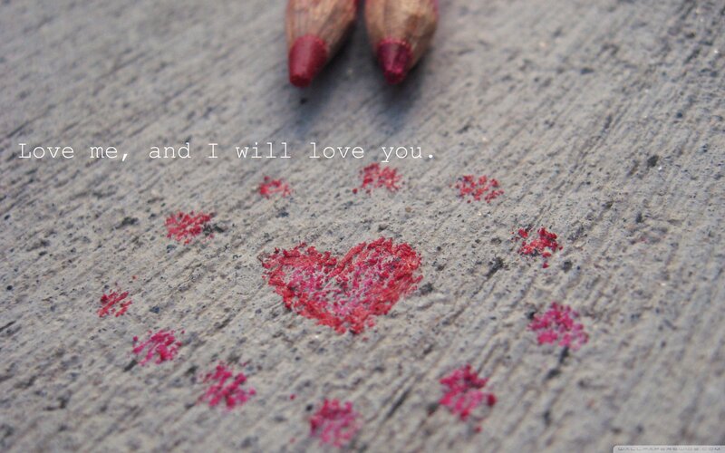 Red Heart Drawn on Concrete