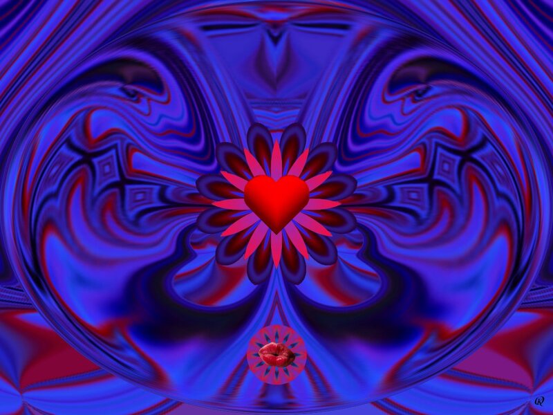 Red Heart Flower
