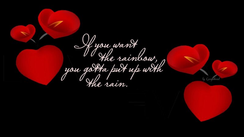 Red Heart Flowers — Black