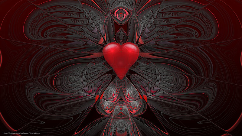 Red Heart Fractal Art