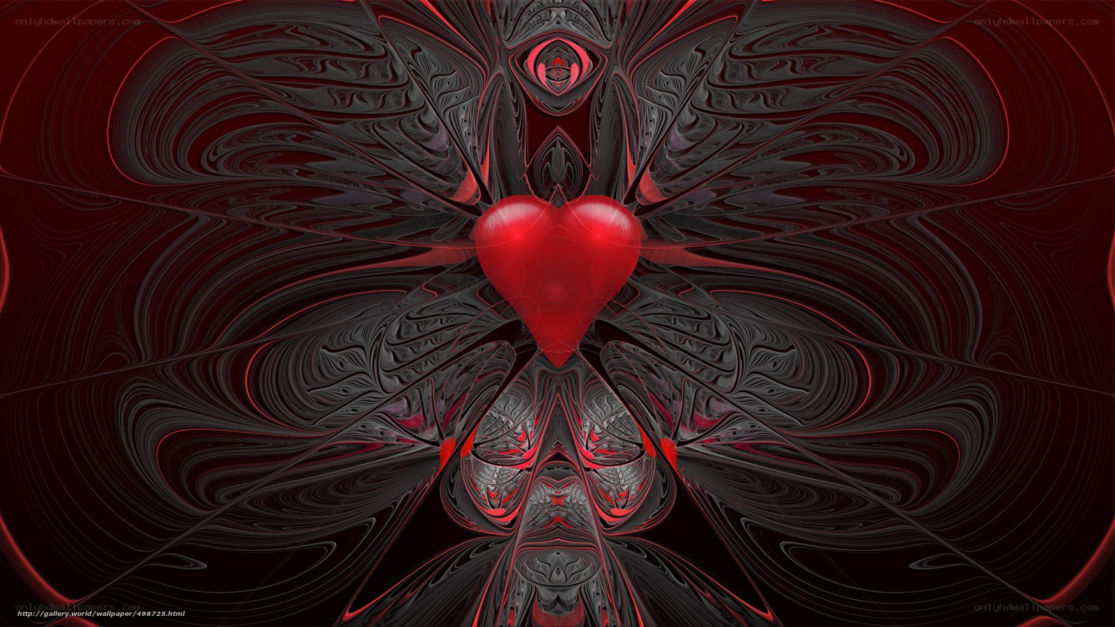 Red Heart Fractal Art