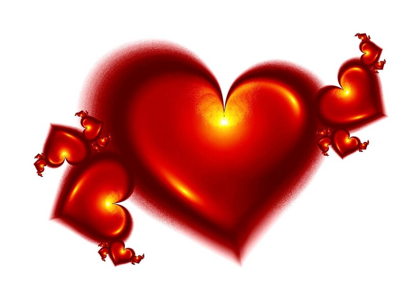Red Heart Fractal Design — Romantic
