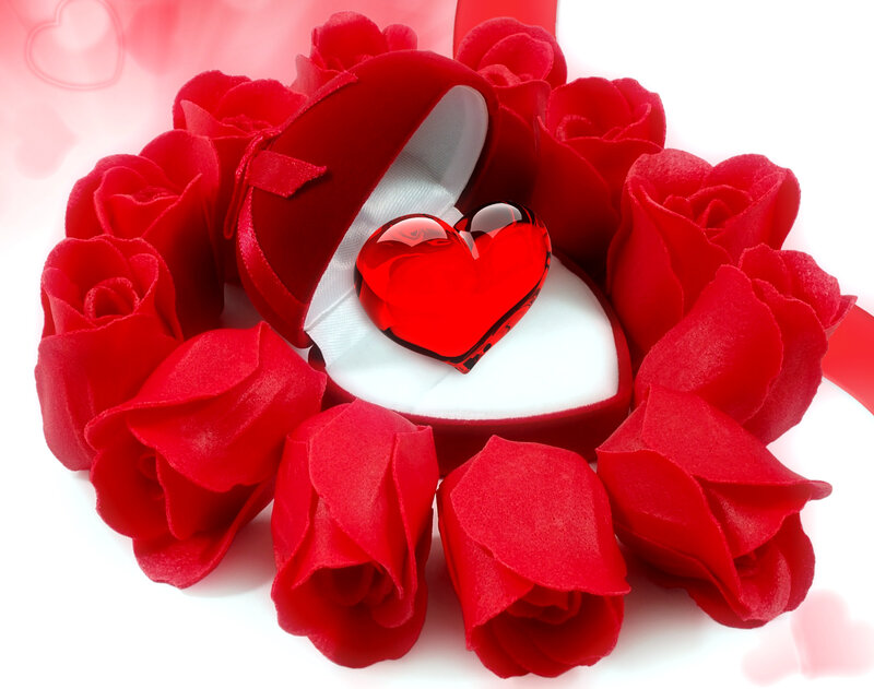 Red Heart in Box — Romantic, Photograph