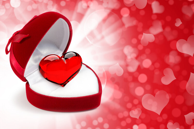 Red Heart in Box — Romantic