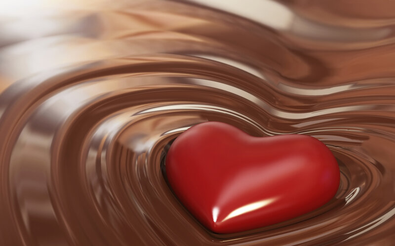 Red Heart in Chocolate — Calm, 3d Render