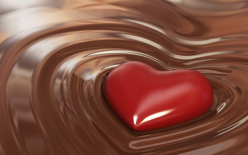 Red Heart in Chocolate — Calm