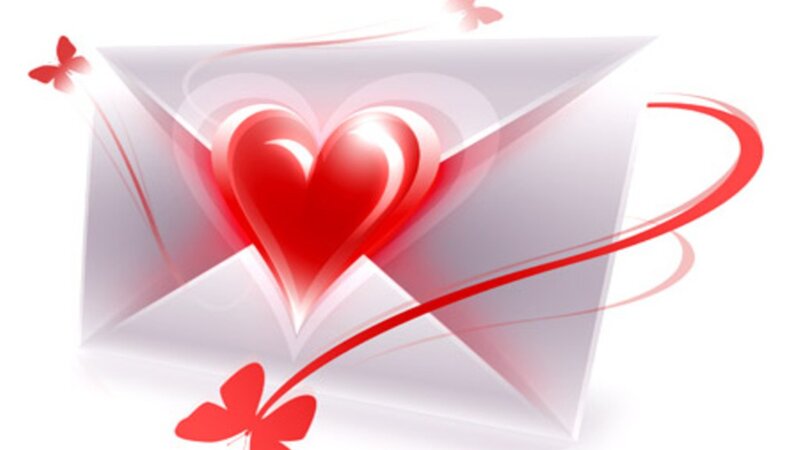 Red Heart in Envelope