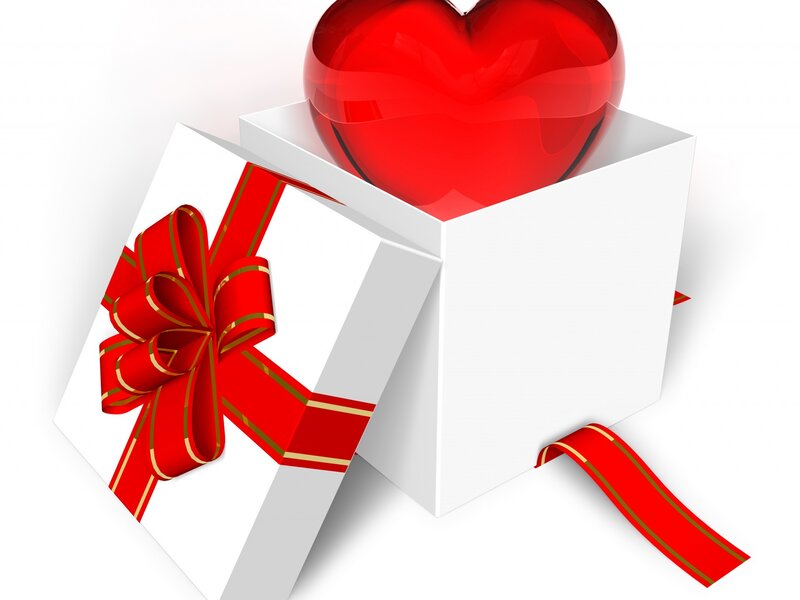 Red Heart in Gift Box