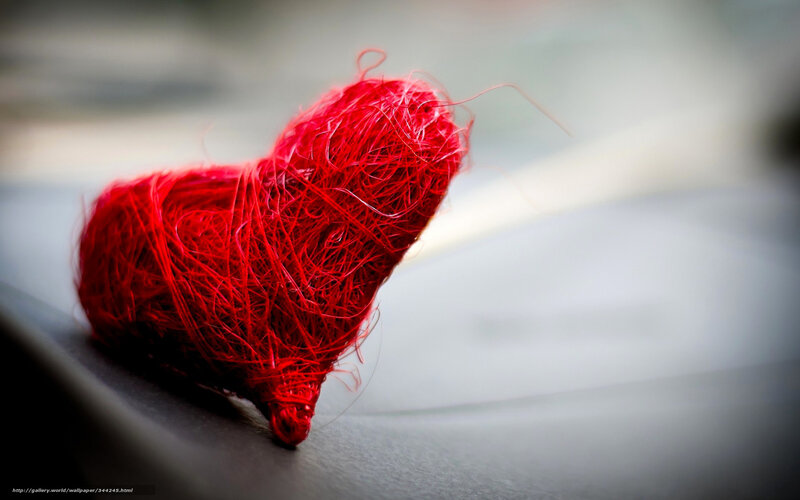 Red Heart Made of Yarn — Calm
