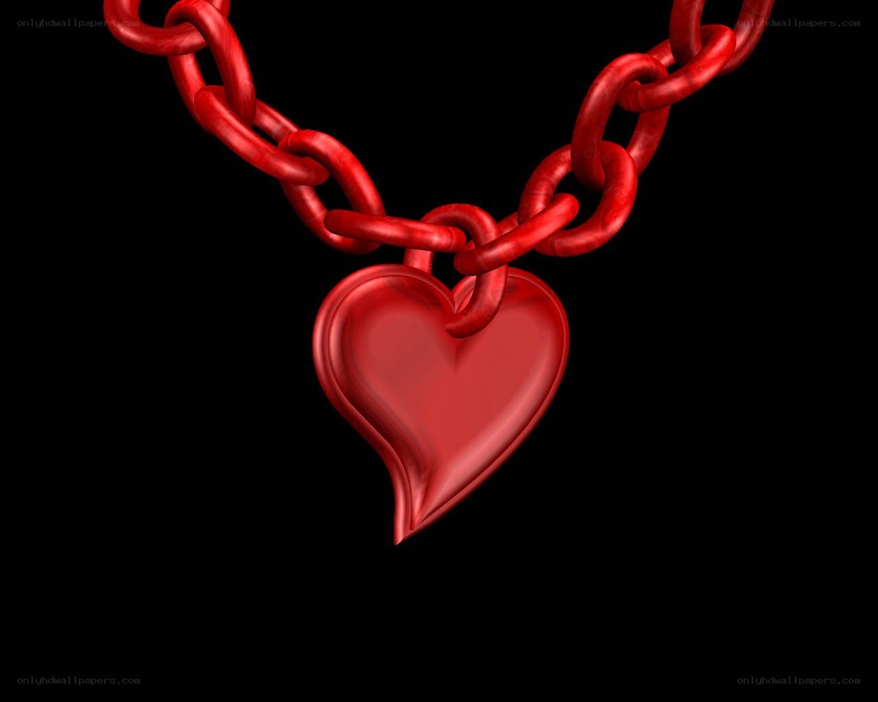 red heart necklace