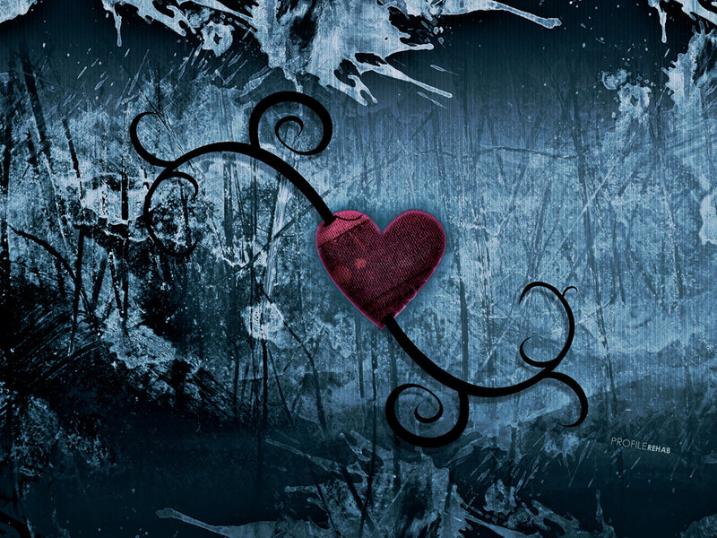 Red Heart on Black Vine