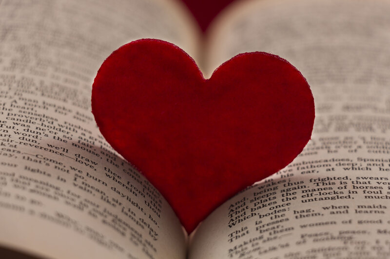 Red Heart on Book — Calm