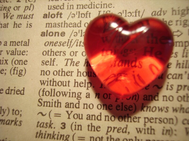Red Heart on Book Page — Calm