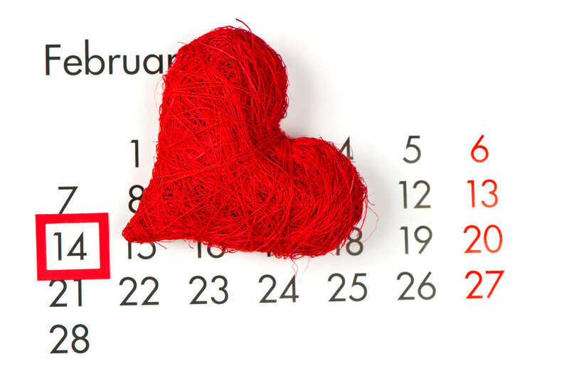 Red Heart on Calendar
