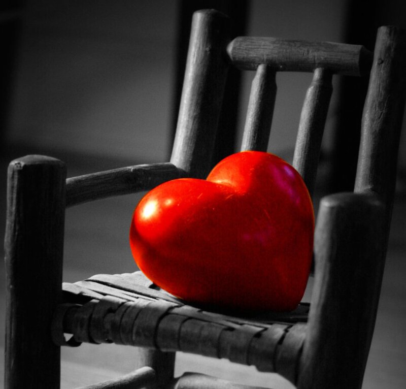 Red Heart on Chair
