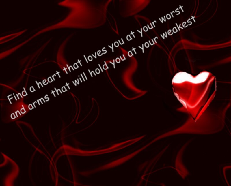 Red Heart on Dark Background — Black