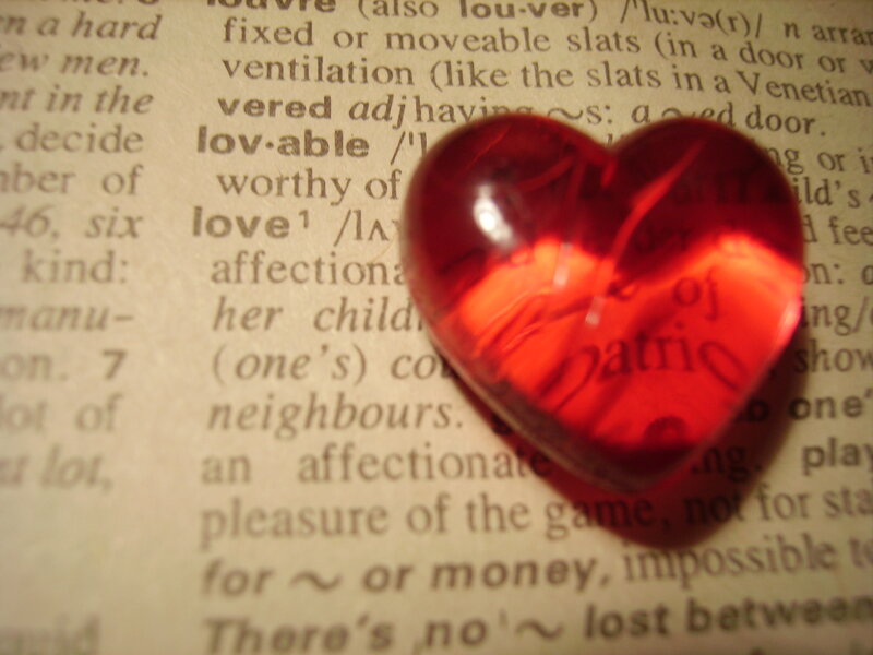 Red Heart on Dictionary Page