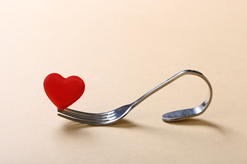 Red Heart on Fork — Calm