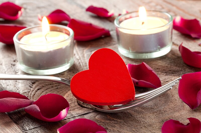 Red Heart on Fork