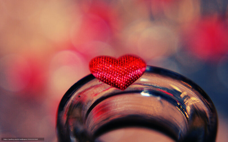 Red Heart on Glass — Romantic