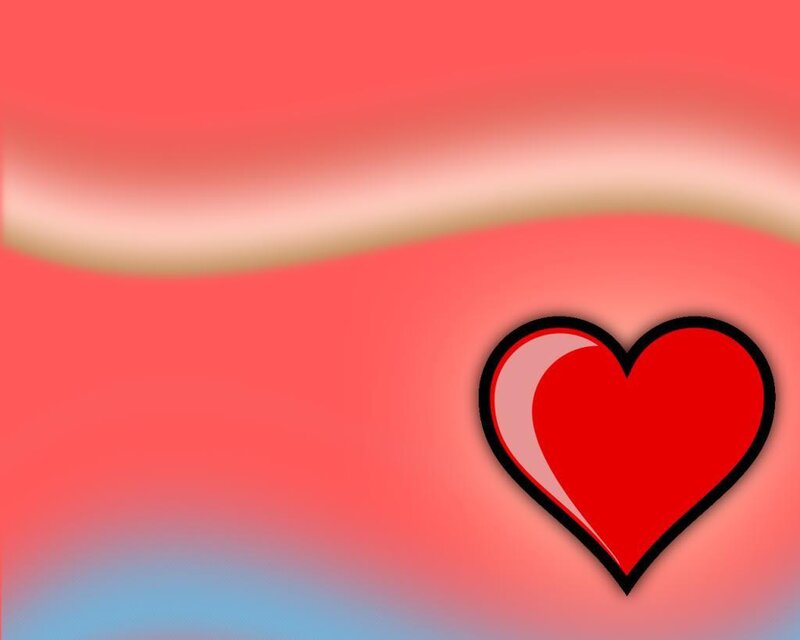 red heart on gradient background