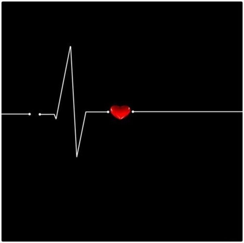 Red Heart on Heartbeat Line