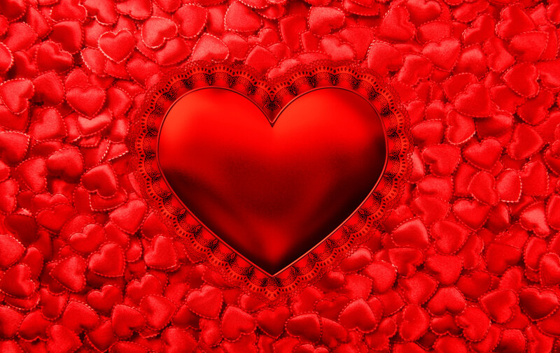 Red Heart on Hearts