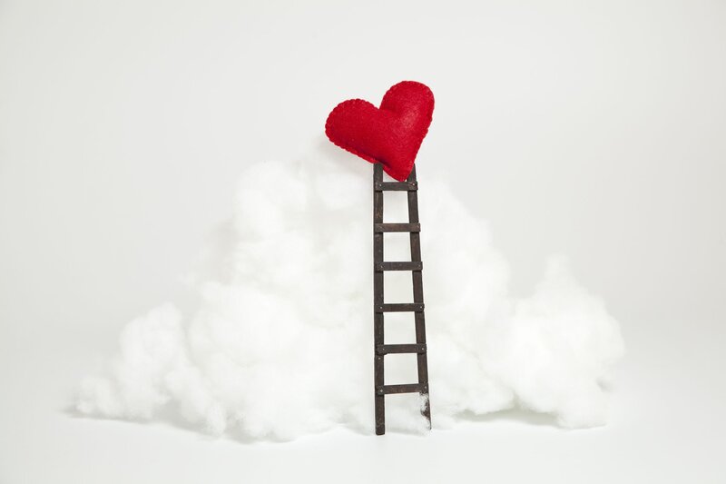 Red Heart on Ladder