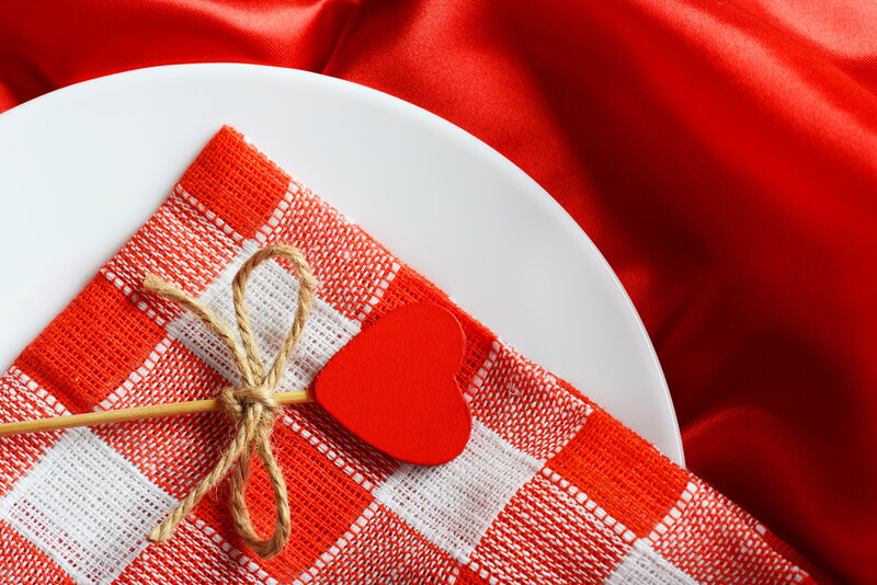 Red Heart on Napkin