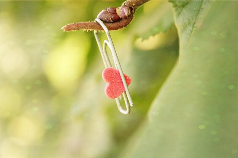 Red Heart on Paperclip