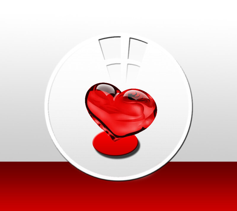 Red Heart on Pedestal