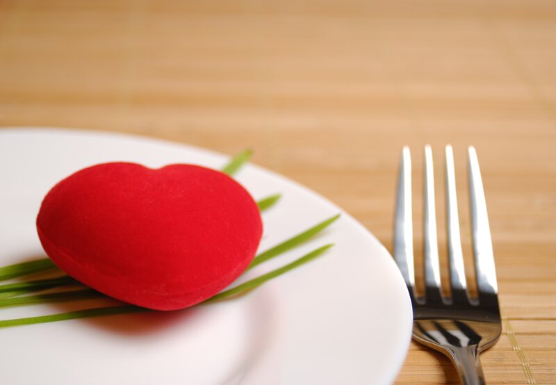 Red Heart on Plate
