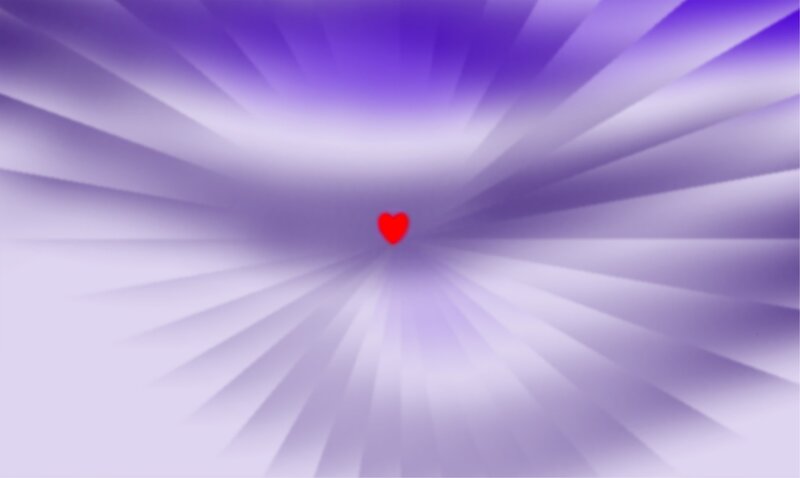 Red Heart on Purple Background — Calm