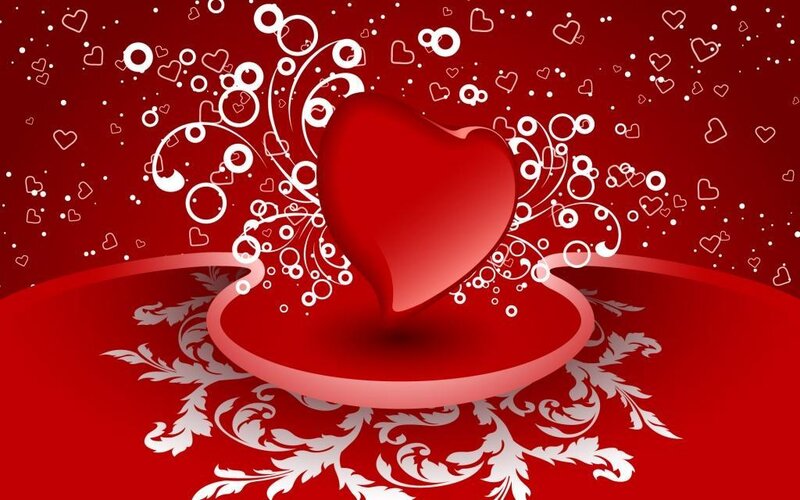 Red Heart on Red Surface