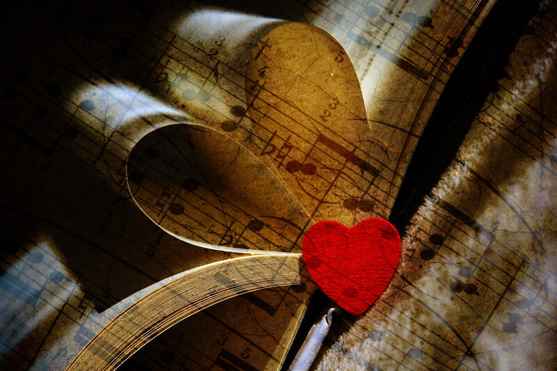 Red Heart on Sheet Music