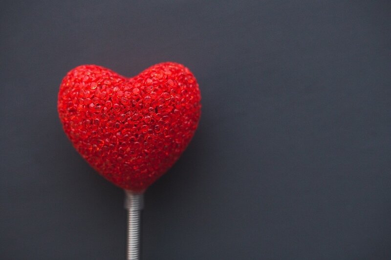 Red Heart on Stick — Neutral